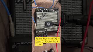 Fender Frontman 10G  Zoom G1 FOUR  RICH TONE Budget Setup Sounds AMAZING [upl. by Ahsiemaj]