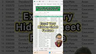 Excel Very Hidden Sheet Feature‼️Amazing Trick of Excel exceltricks excel exceltutorial shorts [upl. by Lambart]