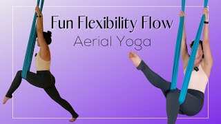 At Home Aerial Yoga  Fun Flexibility Flow [upl. by Ziza225]