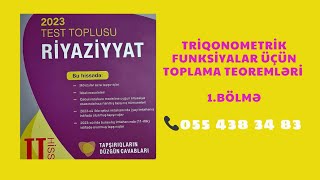 Triqonometrik funksiyalar üçün toplama teoremi  İki bucağın cəmi və fərqinin triqonometrik funksiya [upl. by Ettolrahs]