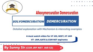 solvo mercuration demercuration mechanism alkoxymercuration demercuration mechanism oxymercuration [upl. by Evets]