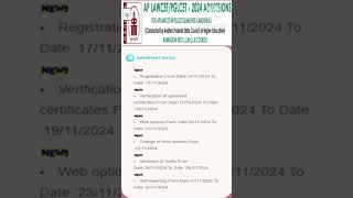 AP LAWCET 202425 Notification Released [upl. by Frasco5]