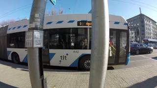 PUBLIC TRANSPORT IN TALLINN ESTONIA  TROLLEYBUS [upl. by Efram]