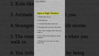 Signs of High Vibration facts motivation meditation [upl. by Delinda]