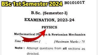 BSc 1st Semester Physics Question Paper 202324  BSc First Year Question Paper 2023  BSc Paper [upl. by Susejedesoj]