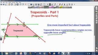 Properties and Parts of Trapezoids [upl. by Abate]