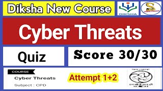 Cyber Threats Quiz Answers Diksha  CIET NCERT Cyber threats Answer key [upl. by Jereld]