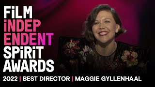 MAGGIE GYLLENHAAL wins BEST DIRECTOR at the 2022 Spirit Awards [upl. by April606]