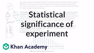 Statistical significance of experiment  Probability and Statistics  Khan Academy [upl. by Giselle]