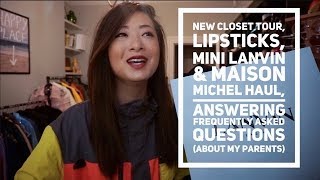 New Closet Tour Lipsticks Mini Haul and Answering Questions About My Parents  wenwen stokes [upl. by Aruasor]