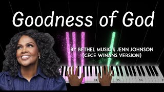 Goodness of God by Bethel Music feat Jenn Johnson piano cover  sheet music amp lyrics [upl. by Nwonknu]