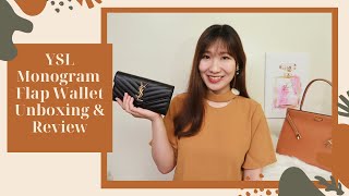 YSL MONOGRAM FLAP WALLET UNBOXING amp REVIEW 💌 LUISAVIAROMA SALE  YSL长款钱包开箱测评  Luisaviaroma折扣 [upl. by Anij]