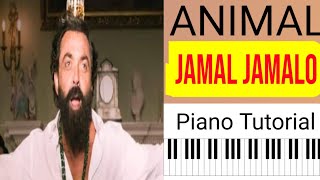 ANIMAL ABRARS ENTRYJAMAL KUDU  BOBBY DEOL  PIANO TUTORIAL [upl. by Napra]