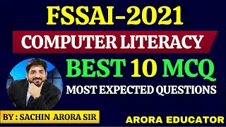 FSSAI Computer Classes  FSSAI Recruitment 2021  FSSAI Computer Literacy MCQ  FSSAI Classes [upl. by Umberto]