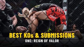 ONE REIGN OF VALOR Highlights  Best Knockouts amp Submissions [upl. by Strander]