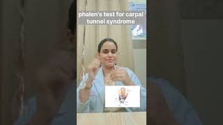 phalens test for carpal tunnel syndrome viral viralvideo vrindavan wristpain backpain [upl. by Acinorej]