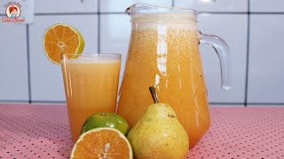 SUCO DE LARANJA COM PÊRA  COMO FAZER FACIL E DELICIOSO [upl. by Yemarej]