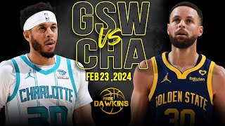 Golden State Warriors vs Charlotte Hornets Full Game Highlights  Feb 22 2024  FreeDawkins [upl. by Siwel]