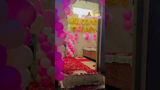 baby boy welcome home decoration ideas  baby name ceremony decoration ideas at home 😄🏡🏡shorts [upl. by Gal]