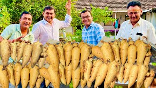 Bharela Marcha with Chavana masala ka bhajiya  village cooking masti  Darshak Kathrotiya vlog [upl. by Ecinwahs]