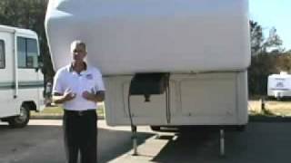 Hitching a fifth wheel trailer by RV Education 101® [upl. by Arimahs386]