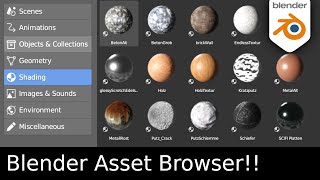 Blender ASSET BROWSER Endlich Einführung Deutsch [upl. by Laehplar]