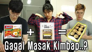 Vlog GAGAL JADI KOKI  MASAK KIMBAP INDOMIE I 인도미 김밥 만들기 도전 실패 [upl. by Uzzial]