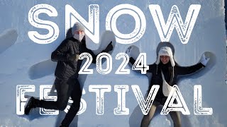 First time seeing snow Hokkaido Japan Snow Festival 2024 [upl. by Nert]