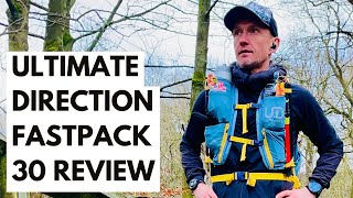 ULTIMATE DIRECTION FASTPACK 30 REVIEW  Future Winter Spine Race Pack [upl. by Socrates270]