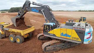 Volvo EC950F Excavator Loading A60H ADTs [upl. by Mccomb]