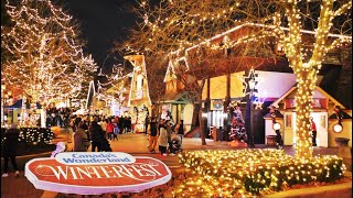 Canadas Wonderland Winterfest❄️Christmas Lights Walking Tour [upl. by Ayomat575]