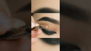 Beautiful rhinestone eye makeup look  How to apply rhinestones on eyes shorts [upl. by Xavler]