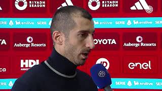 LINTERVISTA DI MKHITARYAN  ROMA 01 INTER  PLAYERS INTERVIEW 🎙️⚫🔵 [upl. by Aiet]