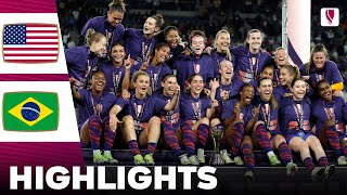 United States vs Brazil  Highlights  Concacaf W Gold Cup Womens Final 10032024 [upl. by Renfred]