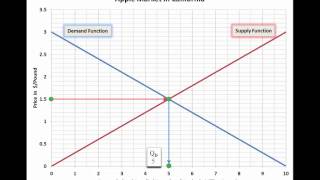 Short video Finding Demanded and Supplied Quantities in a Market Equilibrium Diagram Part 1 [upl. by Rodama]