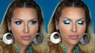 MERMAID TEAL FOILED LOOK  Makeup Tutorial [upl. by Serles]