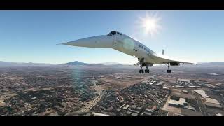 CONCORDE  Atterrissage à LasVegas KLAS [upl. by Enyaz]