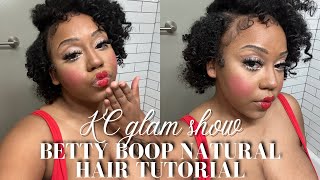 BETTY BOOP INSPIRED NATURAL HAIR TUTORIAL Bantu twist out hair tutorial [upl. by Yrak]