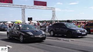 Fiat Coupe 20 20v Turbo vs Skoda Octavia drag race 18 mile 🚦🚗💥 4K UHD [upl. by Grochow718]