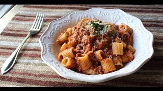 Bolognese Sauce  Marcella HazanInspired Meat Sauce Recipe  Rigatoni Bolognese [upl. by Karlow229]