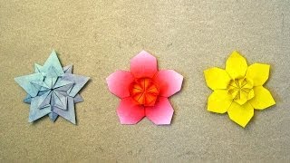 Origami Instructions Sakura Star Ali Bahmani [upl. by Wilde]