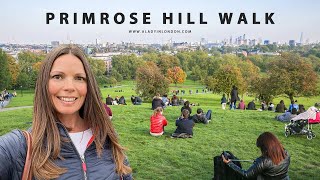 PRIMROSE HILL WALK IN LONDON  Regents Park Road  High Street  Views  Canal  Film Locations [upl. by Alenoel]