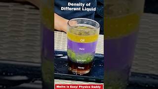 Density of Different Liquid Science is Fun scienceexperiment viral fun density [upl. by Selig]