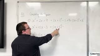 GCSE Maths A11h20 Completing the Square Examples 1 [upl. by Elsy768]