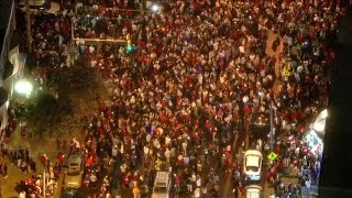 Phillies fans celebrate in streets of Philadelphia after advancing to World Series [upl. by Meehaf]