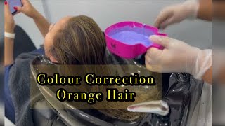 How To Colour Correction Orange Hair RINSAGE FOR ORANGE HAIR  15 minutes COLOUR CORRECTION hair [upl. by Fransisco203]