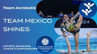 🇲🇽 Mexico shines in the Team Acrobatic event ✨ Artistic Swimming Junior Championships 2024 [upl. by Naga]