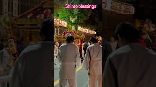 Blessings of the omikoshi in front of the Shinto shrine ⛩️ 佐倉の秋祭り japan shintoshrine [upl. by Laflam]