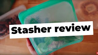 STASHER BAG REVIEW • REUSABLE SILICONE BAG FOR ZERO WASTE [upl. by Airlee]