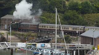 Steam Train Leaving Kingswear [upl. by Amles983]